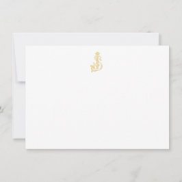 BEWERKBARE KLEUREN SJ Monogram JS Monogram Notecar Notitiekaartje
