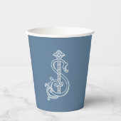BEWERKBARE KLEUREN SJ Monogram JS Monogram Papiere Papieren Bekers (Voorkant)