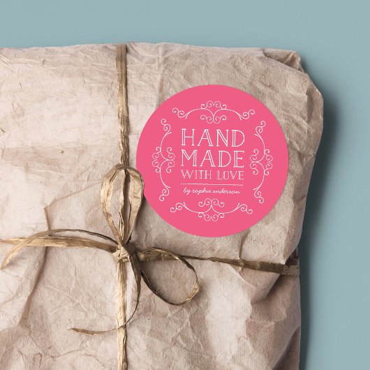 Bewerkbare kleuren spelen hand in hand met liefde ronde sticker