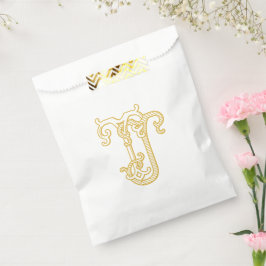 BEWERKBARE KLEUREN TJ Monogram JT Logo Gift Bag Bedankzakje