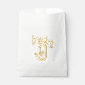 BEWERKBARE KLEUREN TJ Monogram JT Logo Gift Bag Bedankzakje (Voorkant)