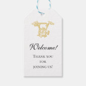 BEWERKBARE KLEUREN WE Monogram EW Logo Gift Label Cadeaulabel (Voorkant)