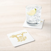 BEWERKBARE KLEUREN WE Monogram EW Logo Onderzetter (Insitu)