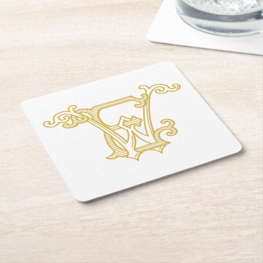 BEWERKBARE KLEUREN WE Monogram EW Logo Onderzetter (Schuin)