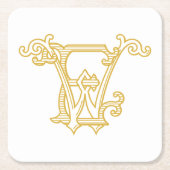 BEWERKBARE KLEUREN WE Monogram EW Logo Onderzetter (Voorkant)