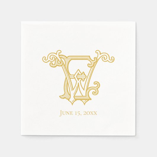 BEWERKBARE KLEUREN WE Monogram EW Monogram Servett Servet (Voorkant)