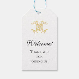 BEWERKBARE KLEUREN WM Monogram MW Logo Gift Label Cadeaulabel