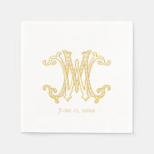 BEWERKBARE KLEUREN WM Monogram MW Monogram Servett Servet (Voorkant)