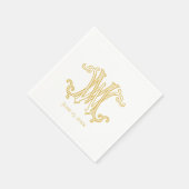 BEWERKBARE KLEUREN WM Monogram MW Monogram Servett Servet (Hoek)