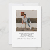 Bewerkbare kleurengradiënt afstudeeruitnodiging me kaart (Achterkant)