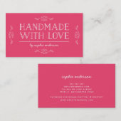 Bewerkbare kleurenkleuren die met liefde worden ve visitekaartje (Voorkant / Achterkant)