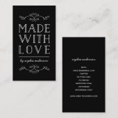 Bewerkbare kleurenkleuren die met liefde zijn gema visitekaartje (Voorkant / Achterkant)