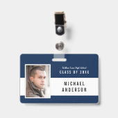 Bewerkbare Kleurenschool Klasse Reunion Fotonaam Badge (Voorkant met clip)