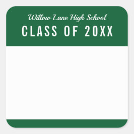Bewerkbare Kleurenschool Klasse Reunion Naam Vierkante Sticker
