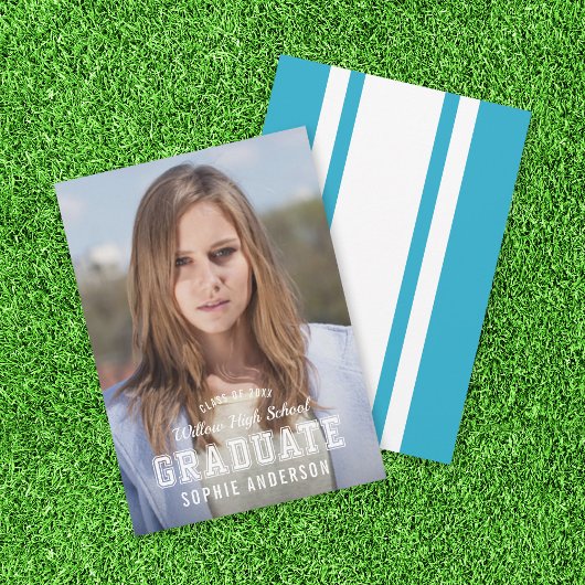 Bewerkbare kleurenvariëteit Foto Afstuderen aankon Kaart