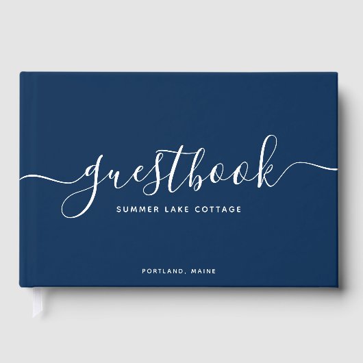 Bewerkbare kleurkalligrafie Vack Home of Huur Gastenboek (Voorkant)