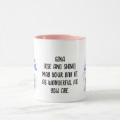 Bewerkbare kleurnaam foto Schrijf vakantie geschen Mok (Midden)