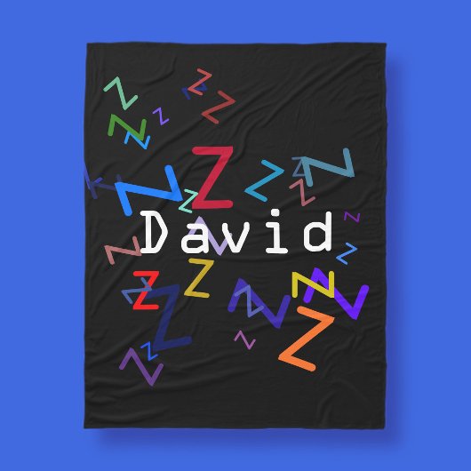 Bewerkbare kleurrijke tekst Elke naam of elk woord Fleece Deken