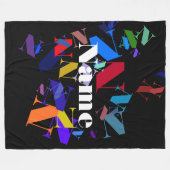 Bewerkbare kleurrijke tekst Elke naam of elk woord Fleece Deken (Voorkant (Horizontaal))