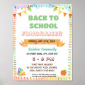 Bewerkbare kleurrijke terug naar school flyer poster (Voorkant)