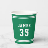 Bewerkbare kleurvariatie Voeg naam toe Nummer Papi Papieren Bekers (Achterkant)