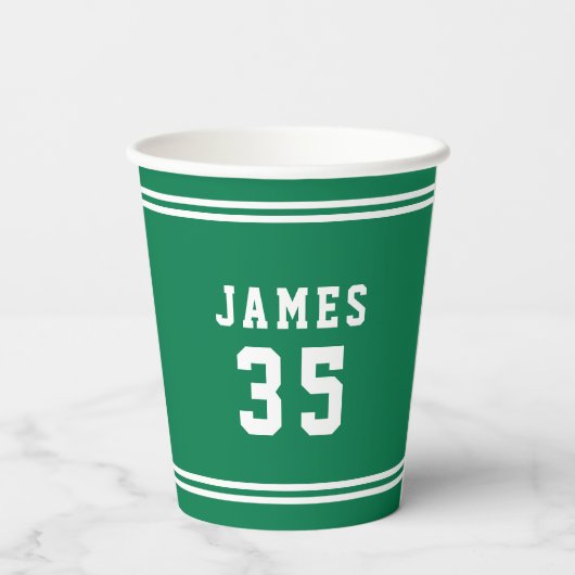 Bewerkbare kleurvariatie Voeg naam toe Nummer Papi Papieren Bekers (Achterkant)