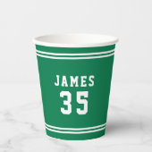 Bewerkbare kleurvariatie Voeg naam toe Nummer Papi Papieren Bekers (Voorkant)