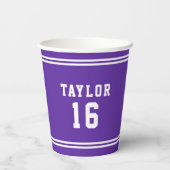 Bewerkbare kleurvariatie Voeg naam toe Nummer Papi Papieren Bekers (Achterkant)