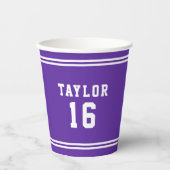 Bewerkbare kleurvariatie Voeg naam toe Nummer Papi Papieren Bekers (Voorkant)