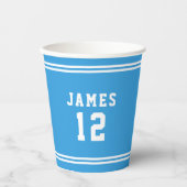 Bewerkbare kleurvariatie Voeg naam toe Nummer Papi Papieren Bekers (Voorkant)