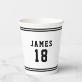 Bewerkbare kleurvariatie Voeg naam toe Nummer Papi Papieren Bekers (Achterkant)