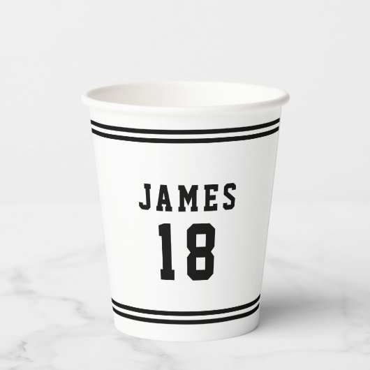 Bewerkbare kleurvariatie Voeg naam toe Nummer Papi Papieren Bekers (Achterkant)