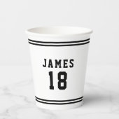 Bewerkbare kleurvariatie Voeg naam toe Nummer Papi Papieren Bekers (Voorkant)