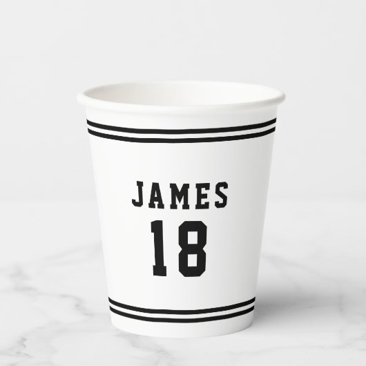 Bewerkbare kleurvariatie Voeg naam toe Nummer Papi Papieren Bekers (Voorkant)