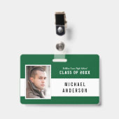 Bewerkbare kleurvariëteit klasse Reunion Fotonaam Badge (Voorzijde met clip)