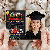 Bewerkbare kleuterschool afstuderen Party Girl Kaart