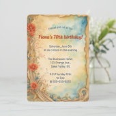 Bewerkbare Klimrozen en Krullen Kaart (Staand voorkant)