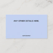 bewerkbare klusjesman visitekaartje (Achterkant)