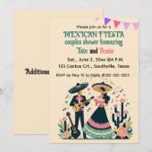 Bewerkbare Koppels Fiesta Douche Uitnodiging (Voorkant / Achterkant)