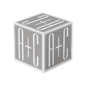 Bewerkbare Koppels Initialen | Wit & Grijs Kubus (Achter hoekig)