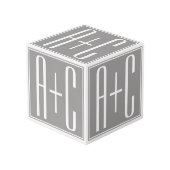 Bewerkbare Koppels Initialen | Wit & Grijs Kubus (Voorkant hoekig)