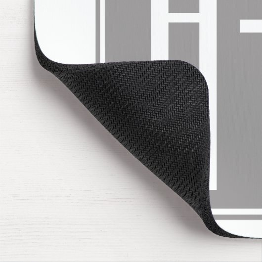 Bewerkbare Koppels Initialen | Wit & Grijs Muismat (Hoek)