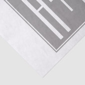 Bewerkbare Koppels Initialen | Wit & Grijs Tissuepapier (Detail)