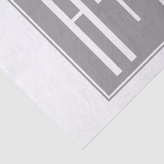 Bewerkbare Koppels Initialen | Wit & Grijs Tissuepapier (Detail)