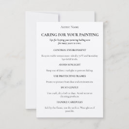 Bewerkbare Kraft Painting Art Care Kaart Invoegen