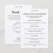 Bewerkbare Kraft Painting Art Care Kaart Invoegen (Voorkant / Achterkant)