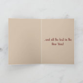 Bewerkbare Krans Kaars en Vogel Vrolijk Kerstmis Kaart (Binnen)