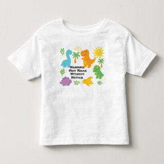 Bewerkbare Krijtjes Stijl – Dinosaurus Brult Kinder Shirts
