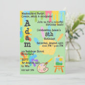 Bewerkbare krijtstijl – Artistieke verf- en paletp Kaart (Staand voorkant)