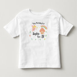 Bewerkbare Krijtstijl – Fee Paddenstoelen Bos Kinder Shirts